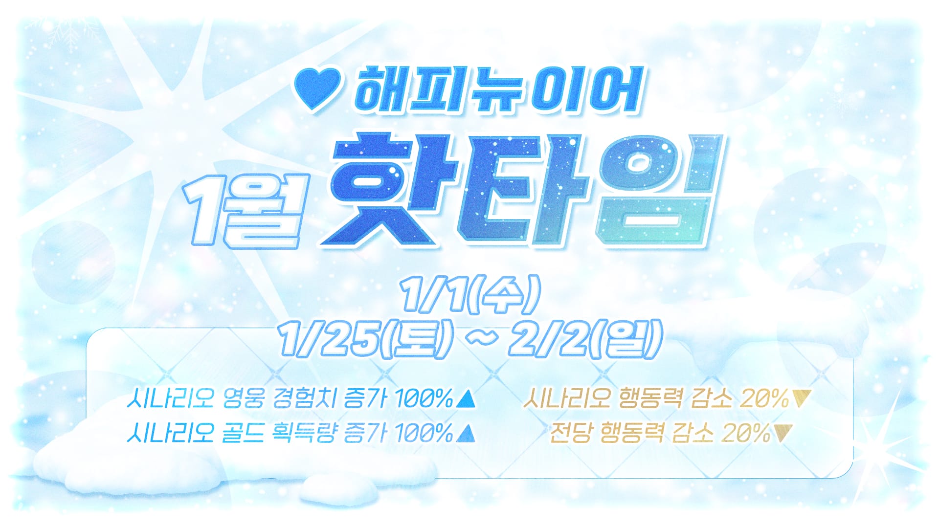 [이벤트] 1월 💛해피뉴이어💛 핫타임!